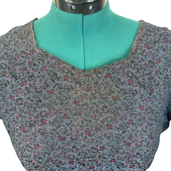 1950s Plus Size Iridescent Brocade Sheath Dress – Vintage Size 22 Work & Evening - Picture 8 of 16